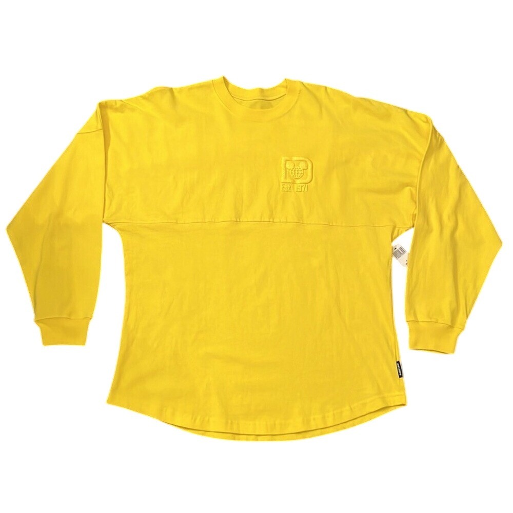 NWT Disney Unisex Dapper Day Sunshine Yellow Spirit Jersey Sz Medium‎ Sweater